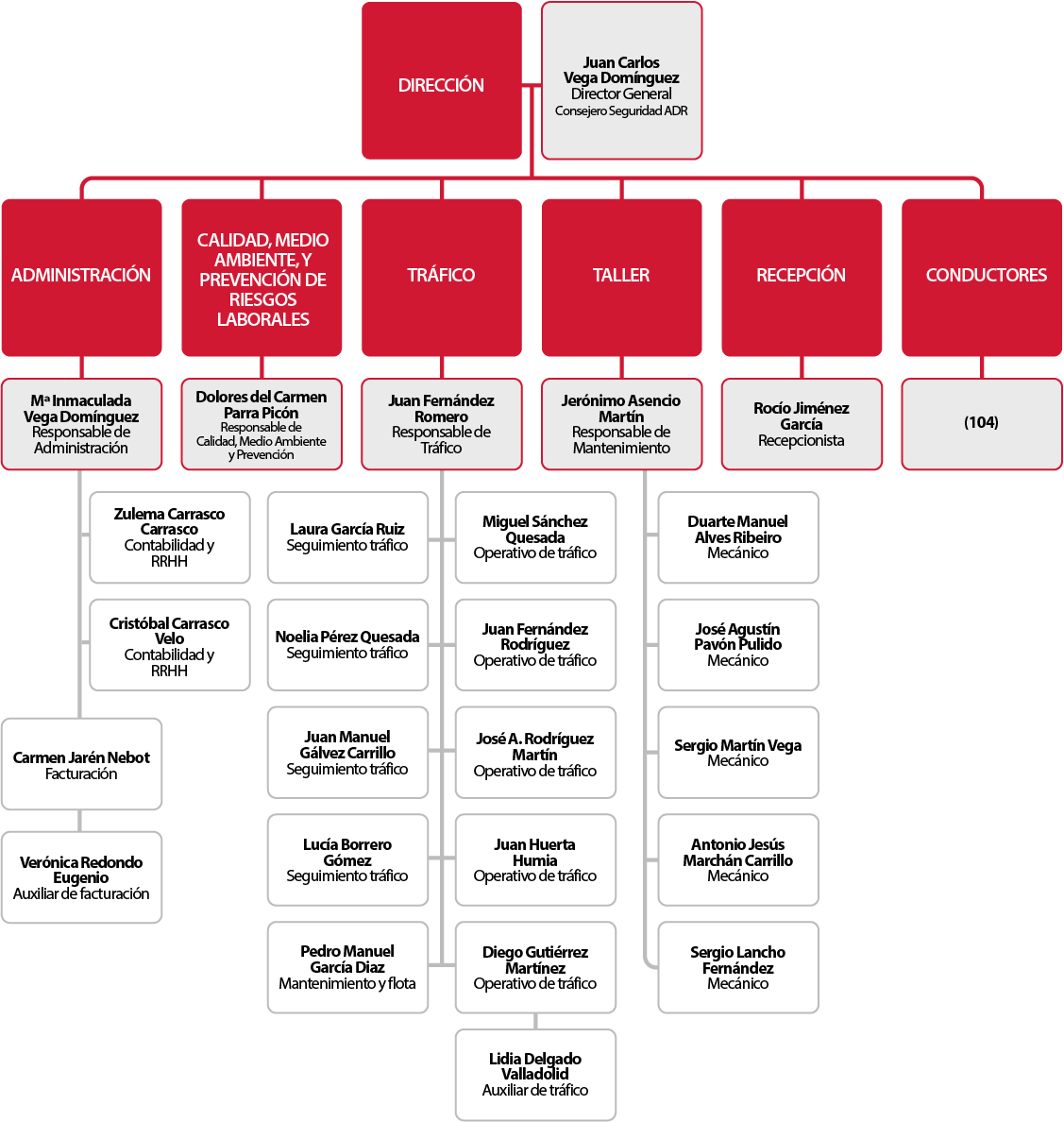 Organigrama Vega Logística